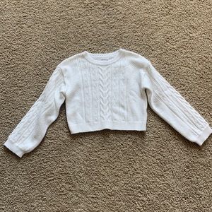 Shein white crop sweater